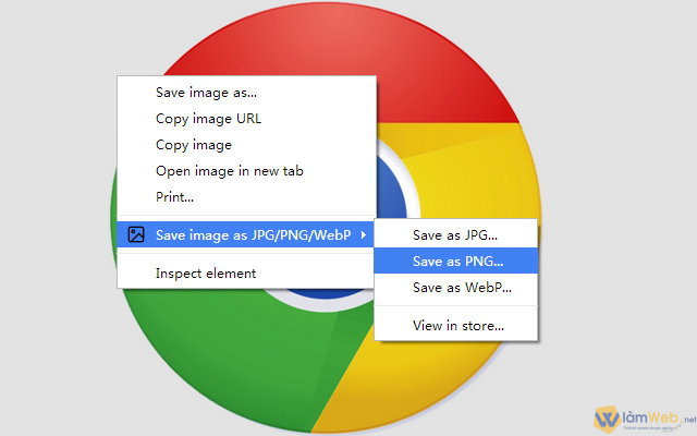 Trình duyệt Google Chrome cũng cho phép người dùng chuyển đổi file webp sang JPG.