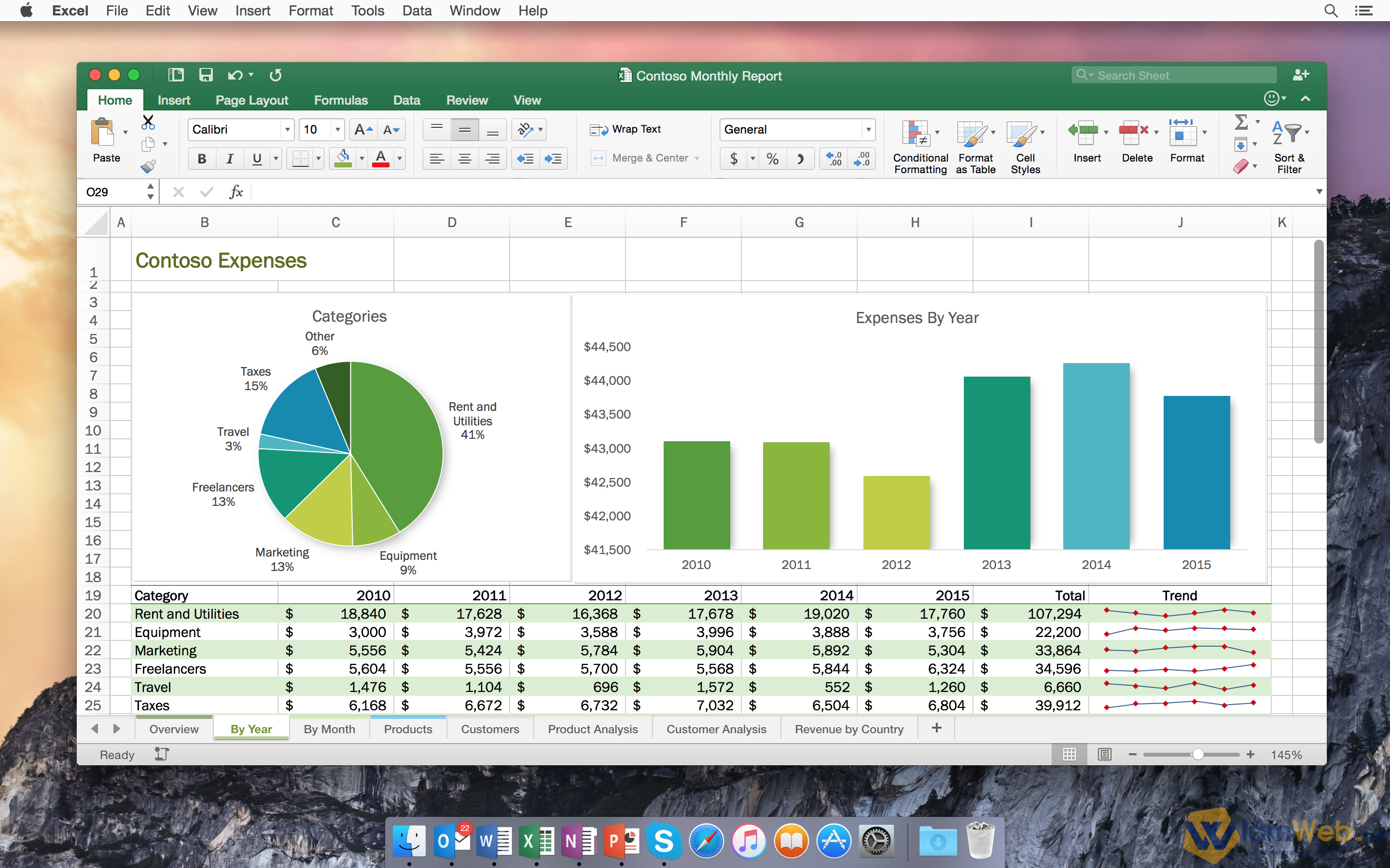 Giao diện màn hình công cụ Excel